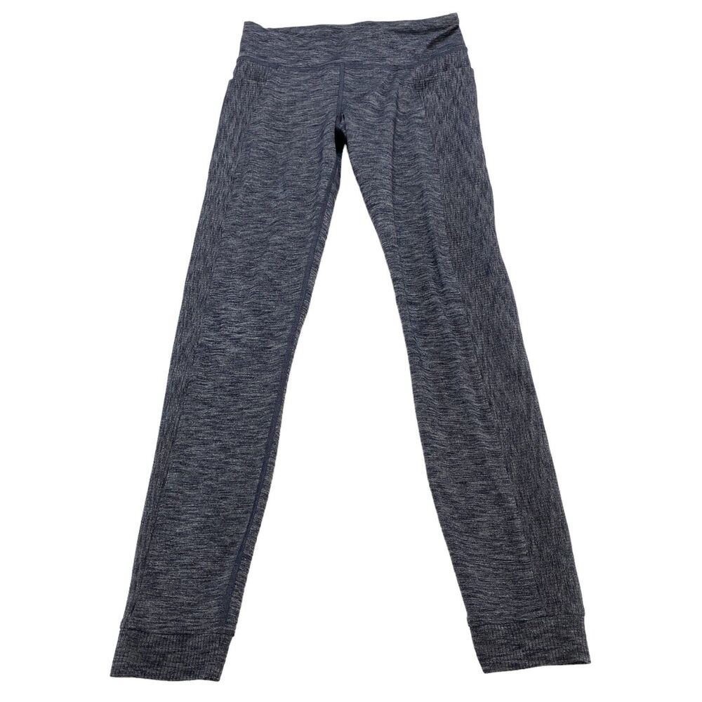 Athleta Girl School Day‎ Ribbed Tight Leggings XL/14 Gray Stretch